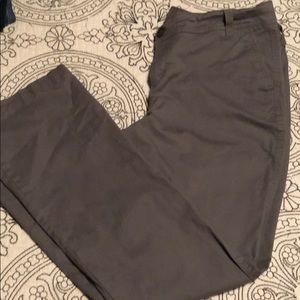 Old navy grey khaki style boot cut pants